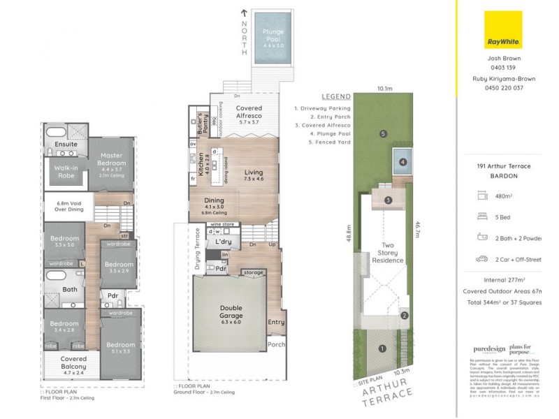 191 Arthur Terrace, Bardon QLD 4065 Floorplan