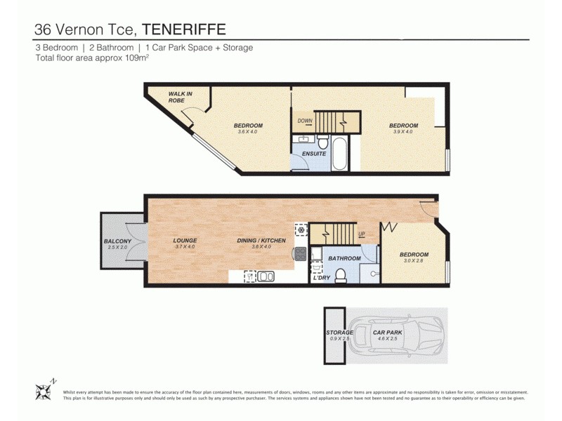 65/36 Vernon Terrace, Teneriffe QLD 4005 Floorplan