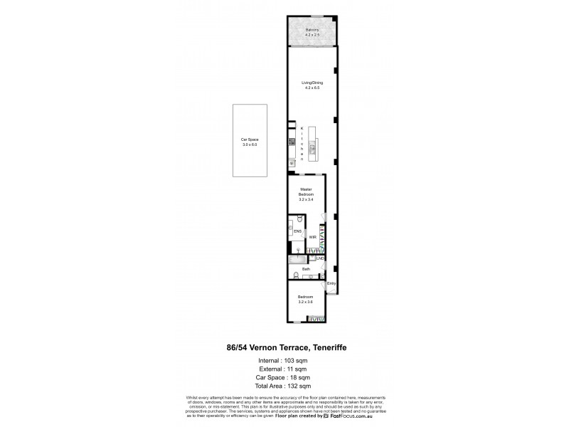 86/54 Vernon Terrace, Teneriffe QLD 4005 Floorplan