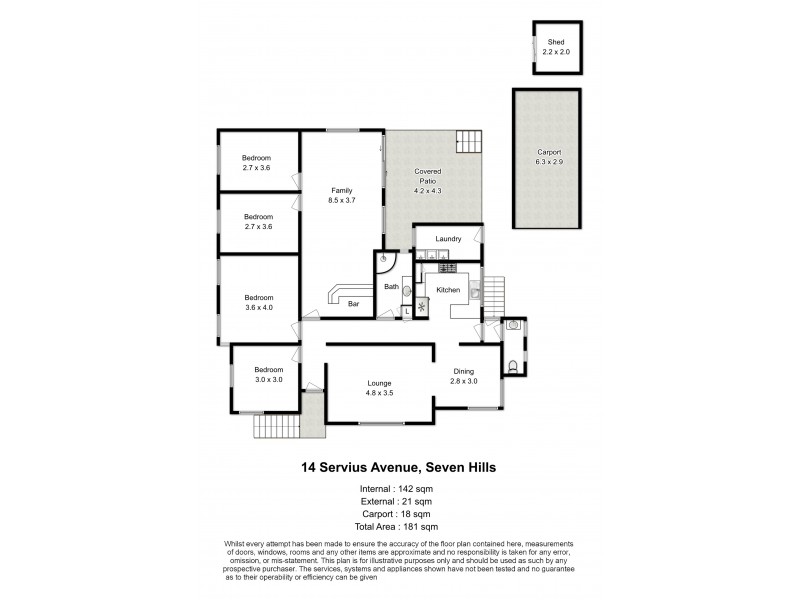 14 Servius Avenue, Seven Hills QLD 4170 Floorplan
