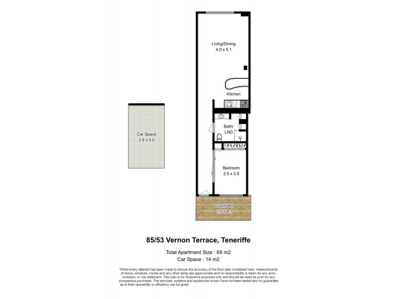 85/53 Vernon Terrace, Teneriffe QLD 4005 Floorplan