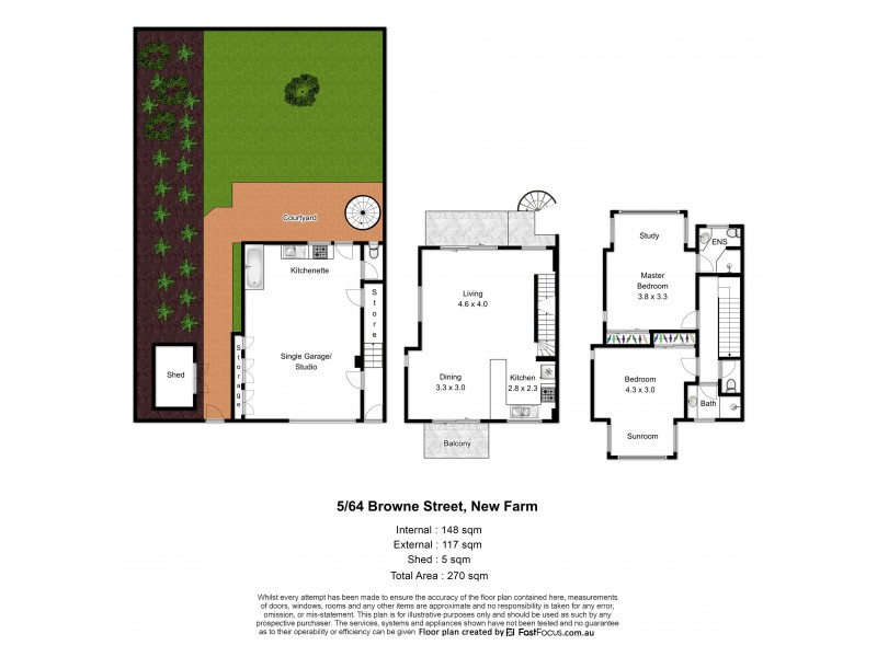 5/64 Browne Street, New Farm QLD 4005 Floorplan