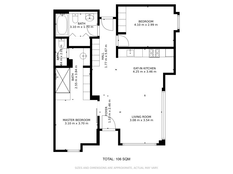 1/38 Skyring Terrace, Teneriffe QLD 4005 Floorplan
