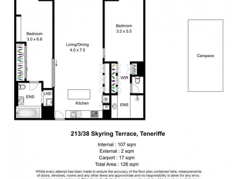213/38 Skyring Terrace, Teneriffe QLD 4005 Floorplan