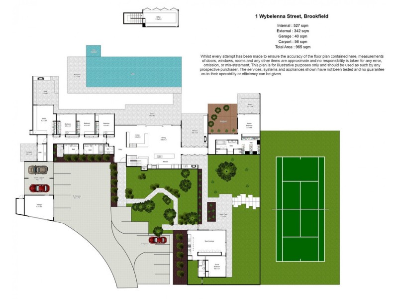1 Wybelenna Street, Brookfield QLD 4069 Floorplan