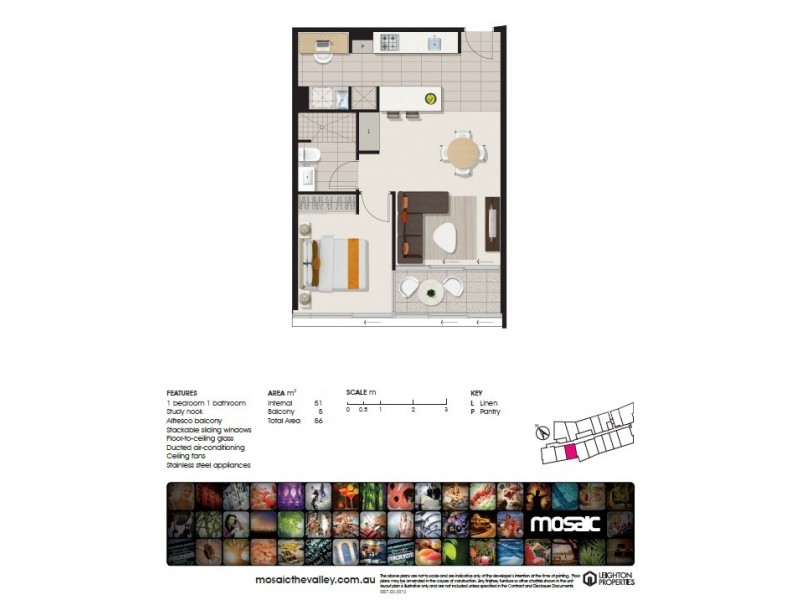 1304/8 Church Street, Fortitude Valley QLD 4006 Floorplan