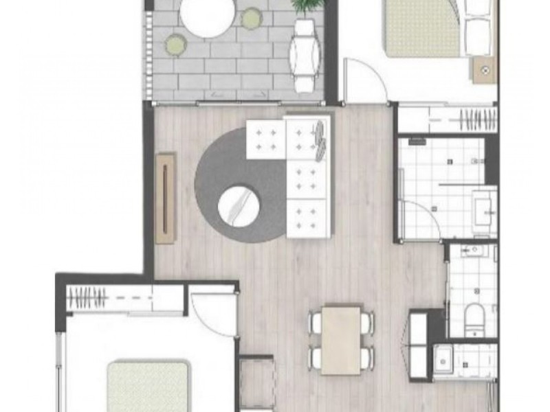 1108/9 Edmondstone Street, South Brisbane QLD 4101 Floorplan