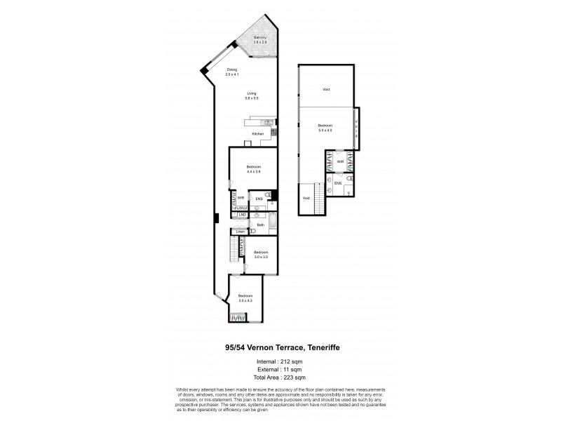 95/54 Vernon Terrace, Teneriffe QLD 4005 Floorplan