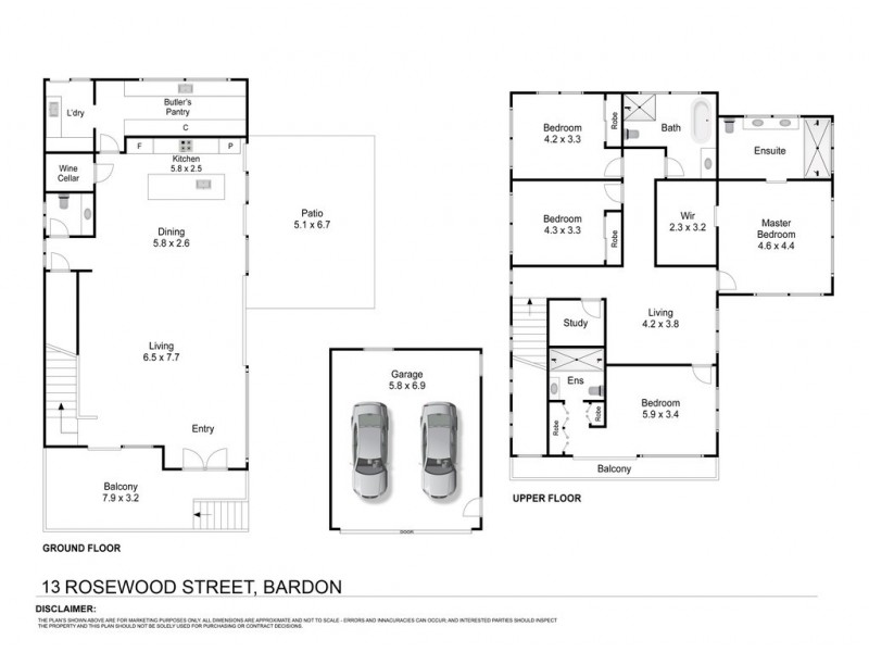 13 Rosewood Street, Bardon QLD 4065 Floorplan