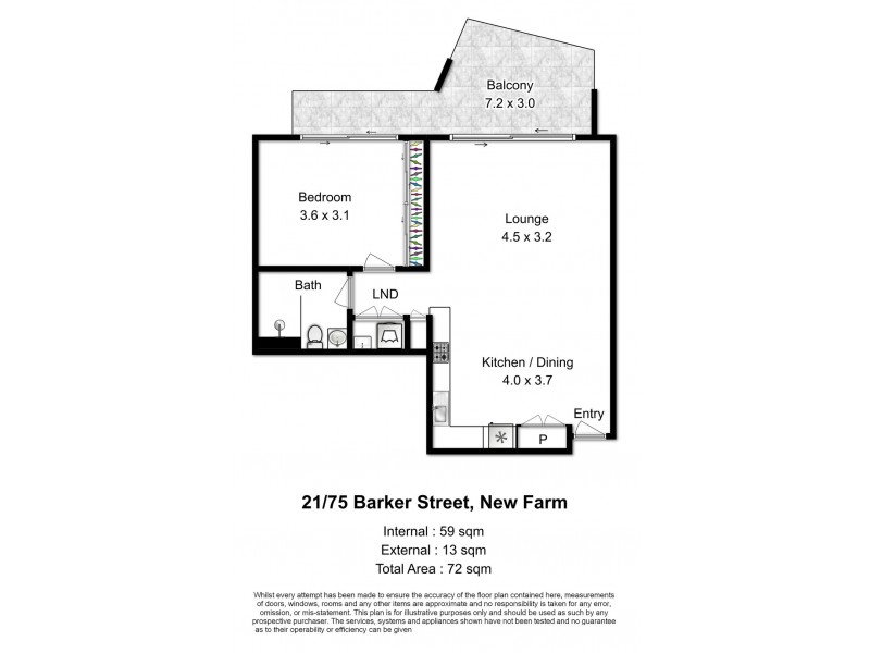 21/75 Barker Street, New Farm QLD 4005 Floorplan