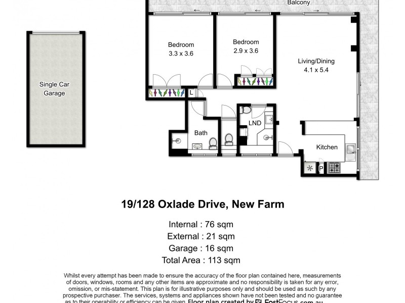 19/128 Oxlade Drive, New Farm QLD 4005 Floorplan