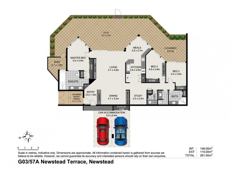 3/57 Newstead Terrace, Newstead QLD 4006 Floorplan