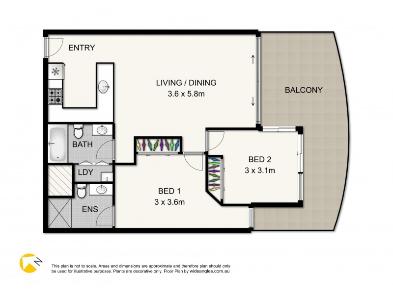 393/420 Queen Street, Brisbane City QLD 4000 Floorplan