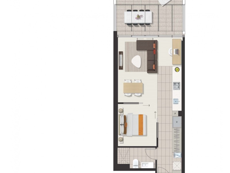 413/8 Church Street, Fortitude Valley QLD 4006 Floorplan