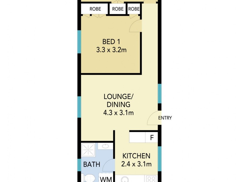 2/638 BRUNSWICK STREET, New Farm QLD 4005 Floorplan