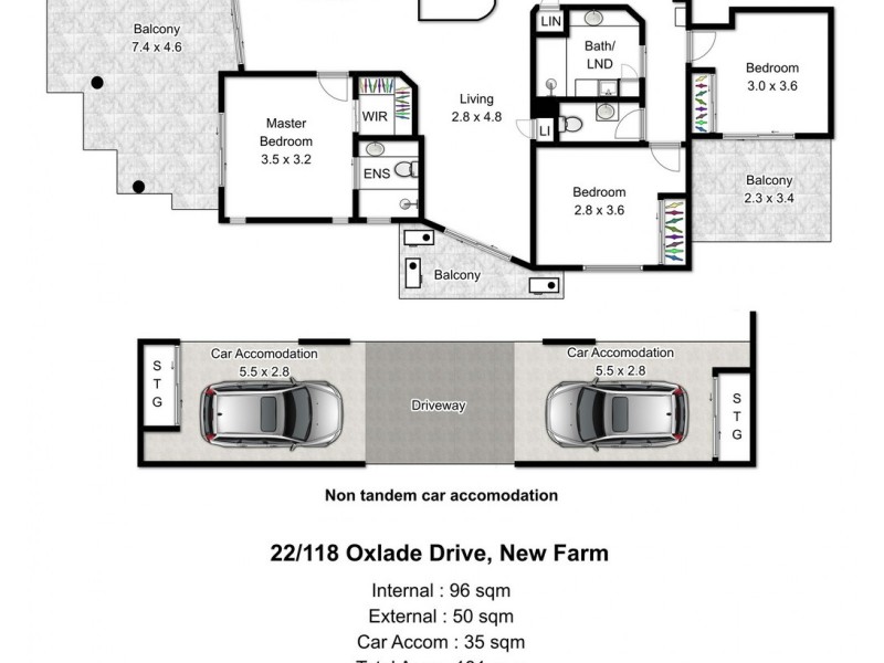 22/118 Oxlade Drive, New Farm QLD 4005 Floorplan