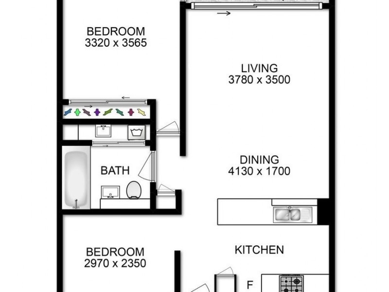 818/43 Hercules Street, Hamilton QLD 4007 Floorplan