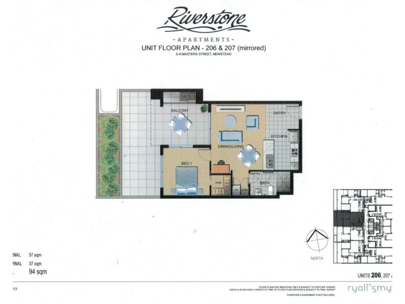 207/8 Masters Street, Newstead QLD 4006 Floorplan