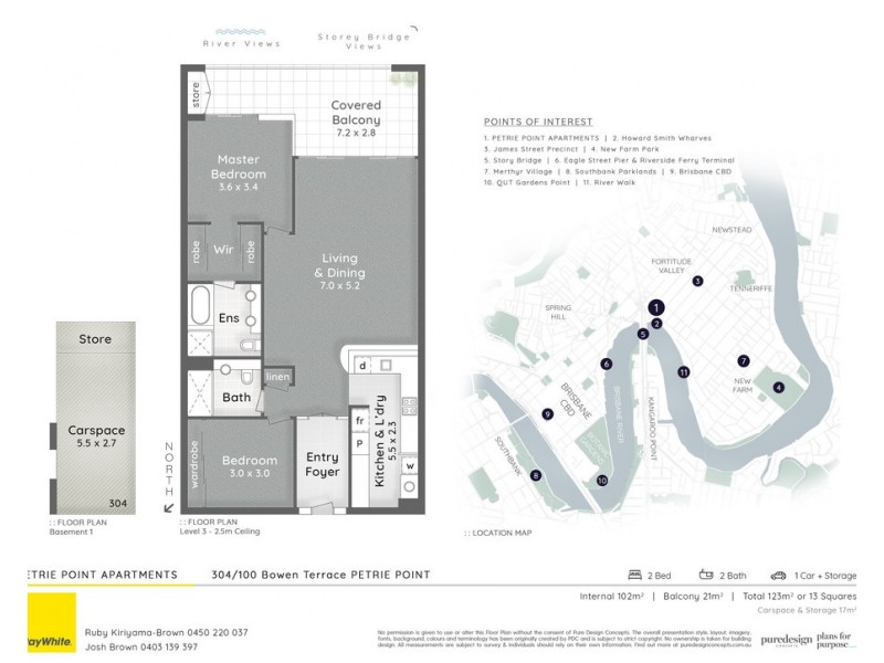 304/100 Bowen Terrace, Fortitude Valley QLD 4006 Floorplan