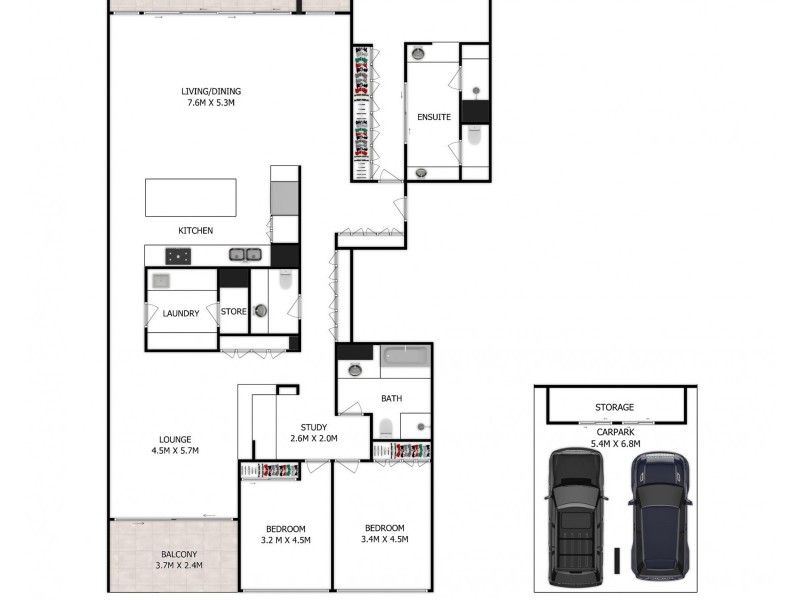 132/1 Newstead Terrace, Newstead QLD 4006 Floorplan
