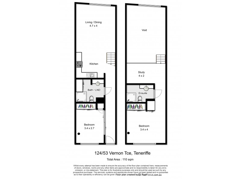 124/53 Vernon Tce, Teneriffe QLD 4005 Floorplan