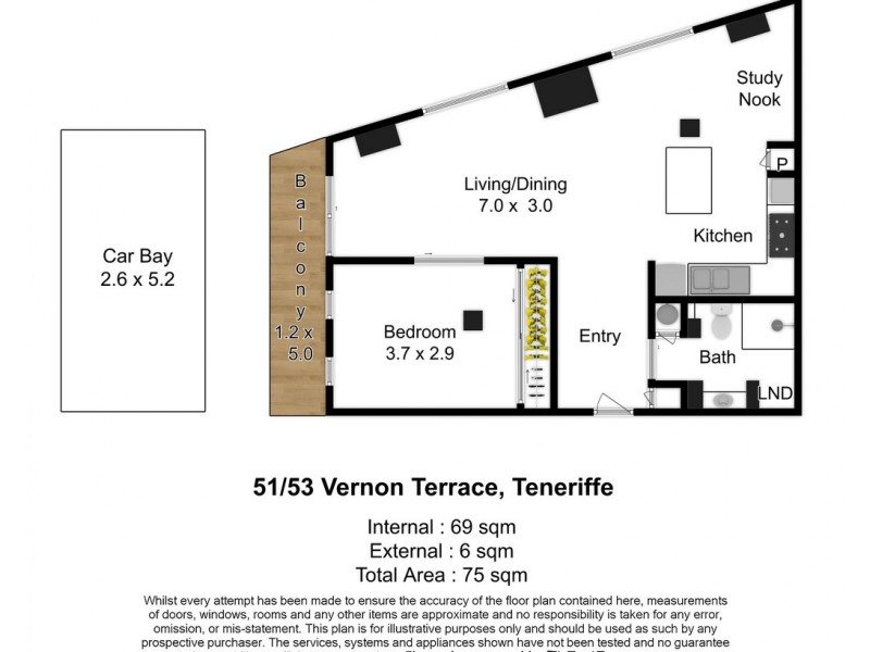 51/53 Vernon Terrace, Teneriffe QLD 4005 Floorplan