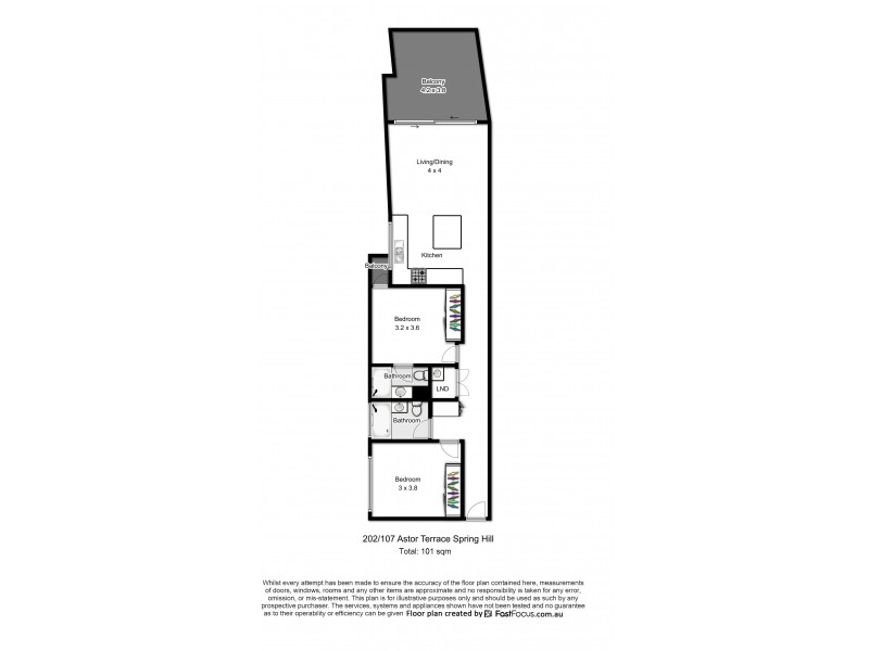 202/107 Astor Terrace, Spring Hill QLD 4000 Floorplan