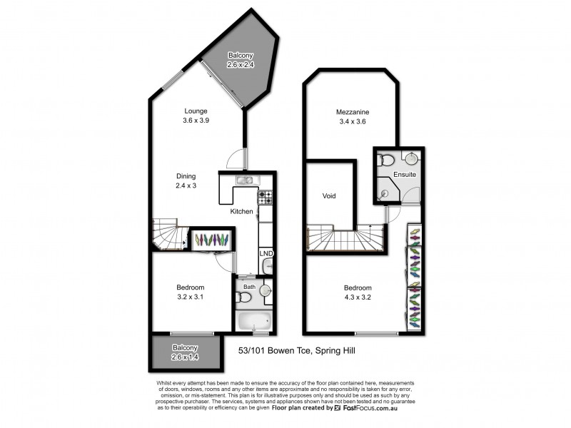 53/101 BOWEN ST, Spring Hill QLD 4000 Floorplan