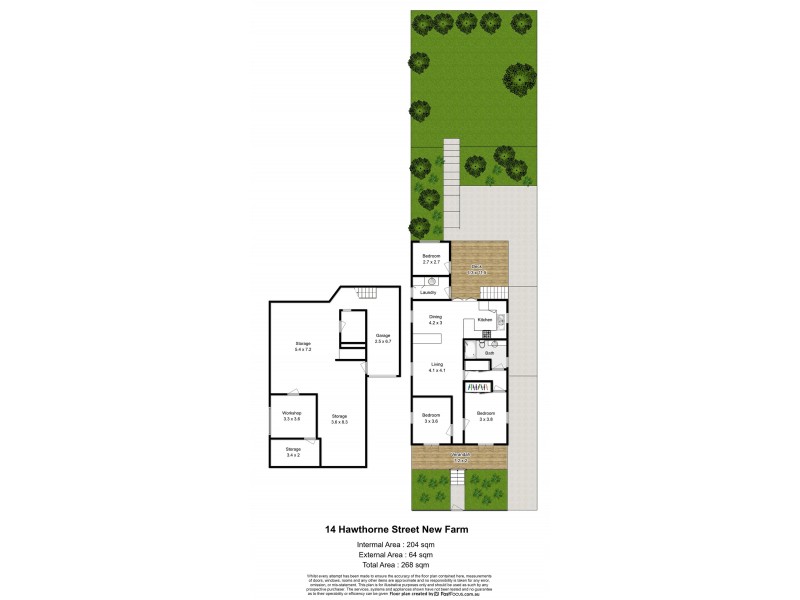 14 Hawthorne Street, New Farm QLD 4005 Floorplan