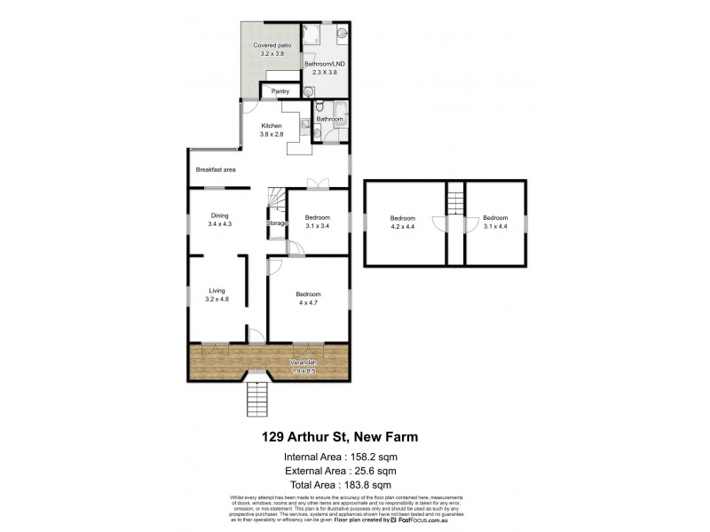 129 Arthur Street, New Farm QLD 4005 Floorplan