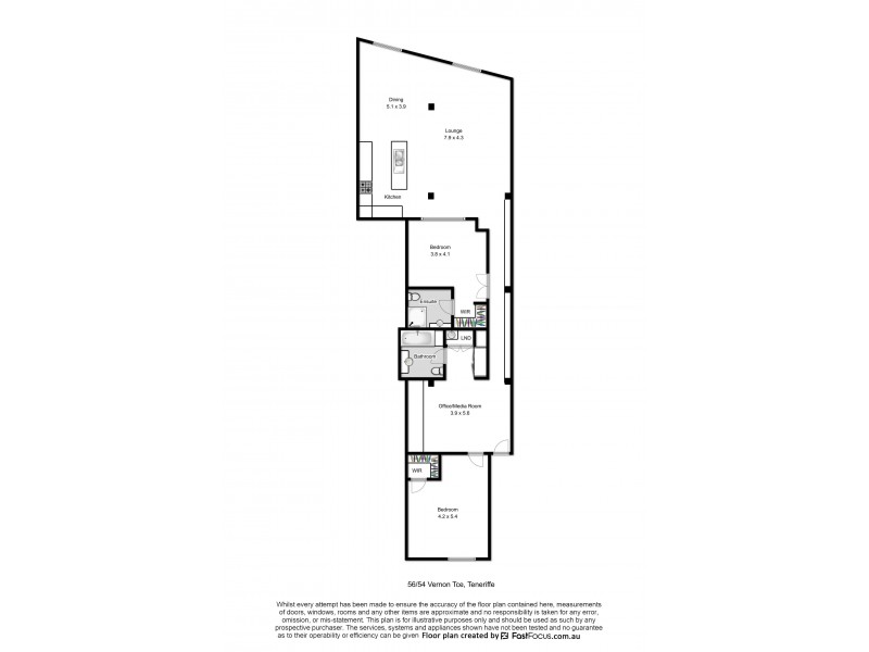 56/54 Vernon Tce, Teneriffe QLD 4005 Floorplan