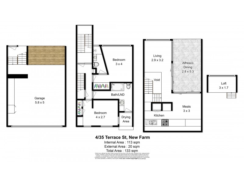 House 4 / 35 Terrace Street, New Farm QLD 4005 Floorplan