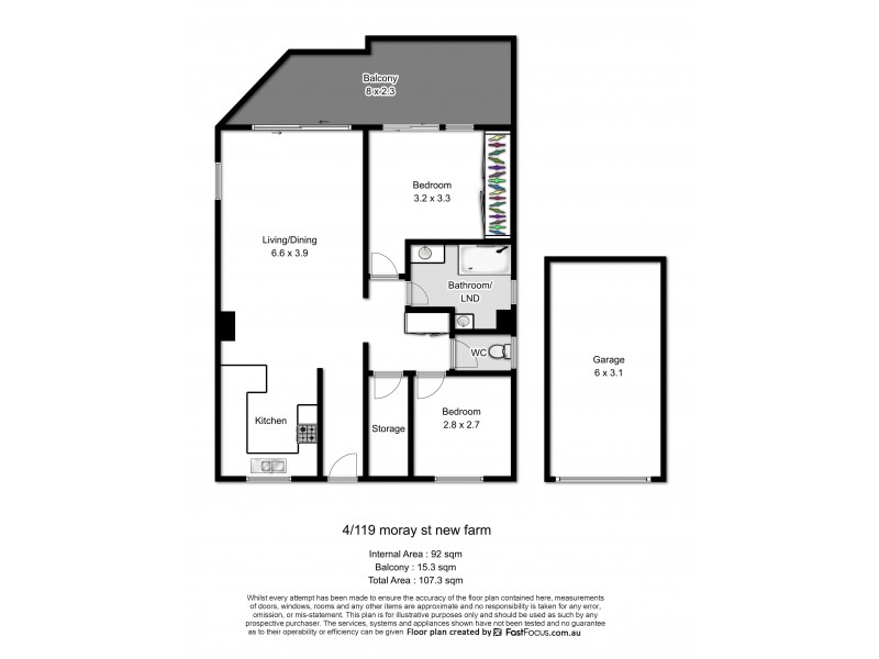 4/119 Moray Street, New Farm QLD 4005 Floorplan