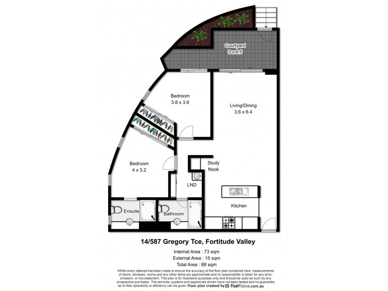 587 GREGORY TCE, Fortitude Valley QLD 4006 Floorplan