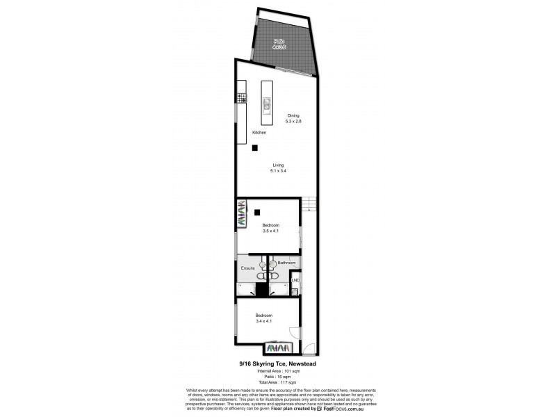 9/16 SKYRING TCE, Teneriffe QLD 4005 Floorplan