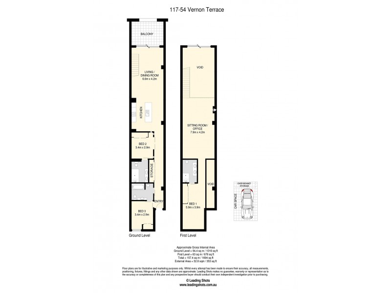 117/54 Vernon Terrace, Teneriffe QLD 4005 Floorplan