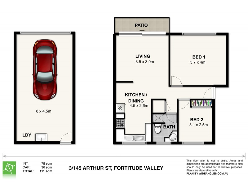 3/145 Arthur Street, Fortitude Valley QLD 4006 Floorplan
