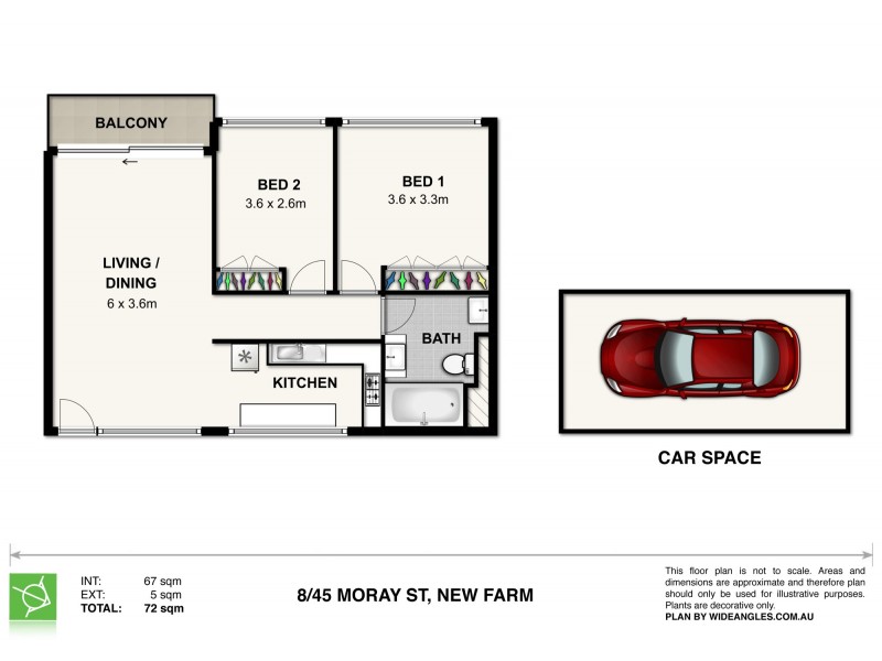 8/45 Moray Street, New Farm QLD 4005 Floorplan