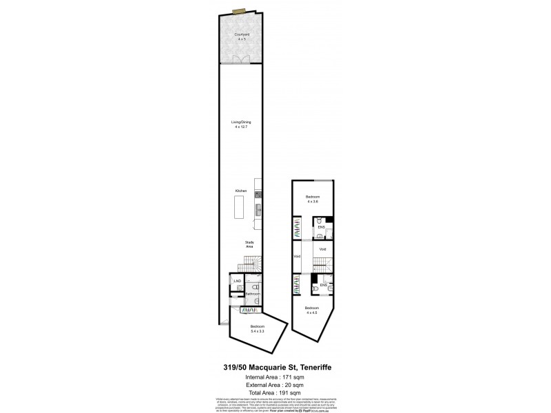 319/50 Macquarie Street, Teneriffe QLD 4005 Floorplan