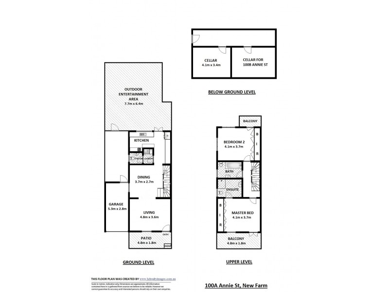 100a ANNIE STREET, New Farm QLD 4005 Floorplan
