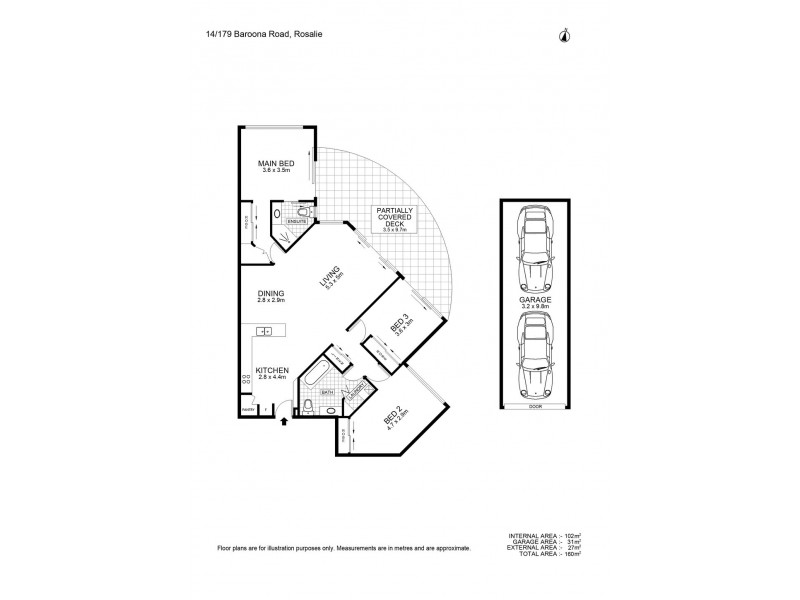 14/179 Baroona Road, Paddington QLD 4064 Floorplan