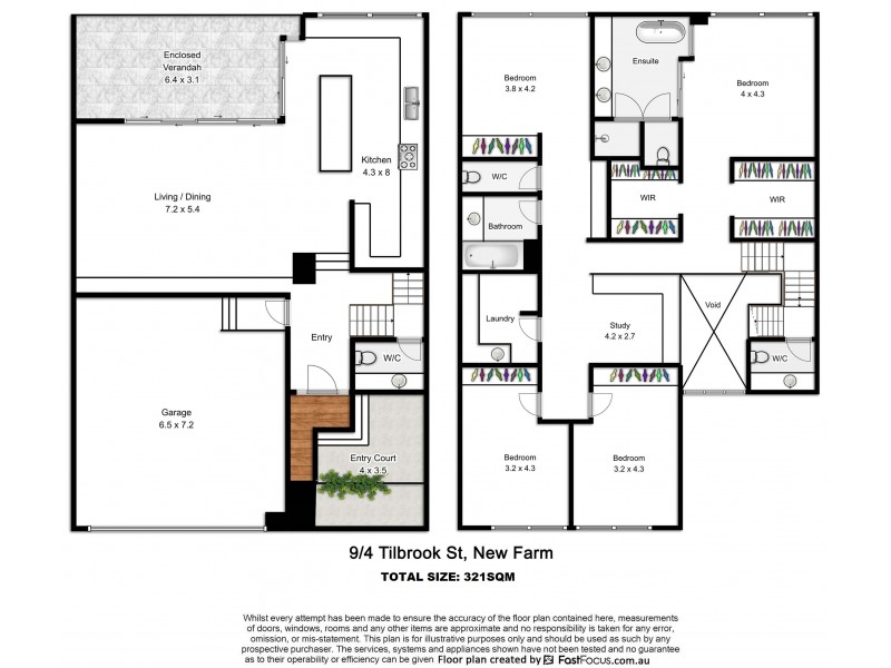9/4 Tilbrook Street, New Farm QLD 4005 Floorplan