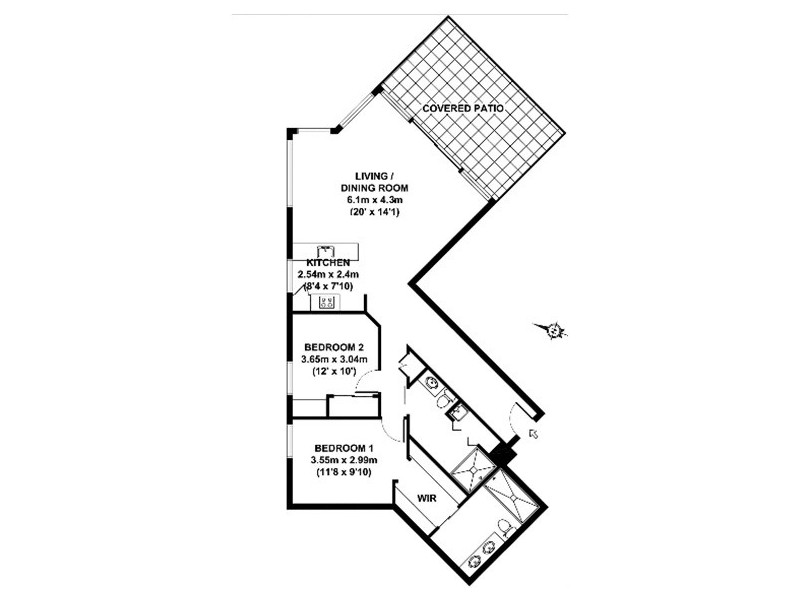 351/420 Queen Street, Brisbane City QLD 4000 Floorplan