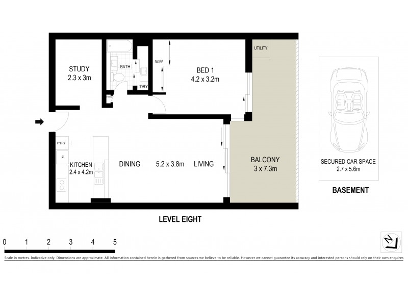 889/43 Hercules Street, Hamilton QLD 4007 Floorplan