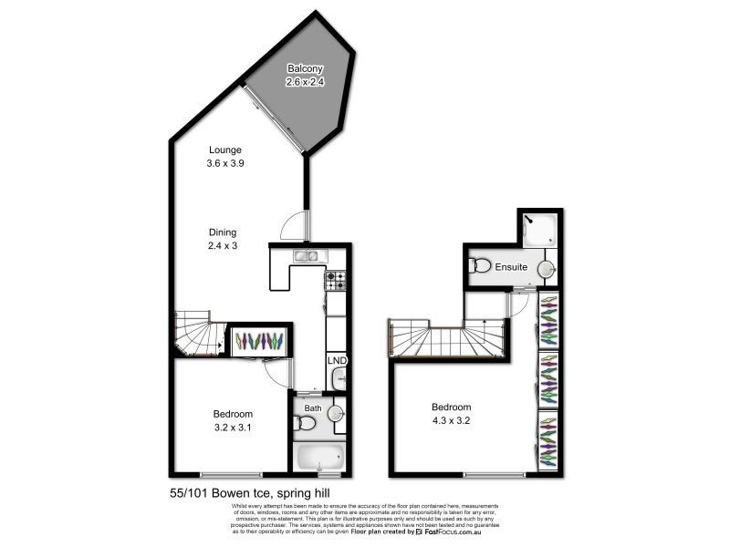 101 BOWEN ST, Spring Hill QLD 4000 Floorplan