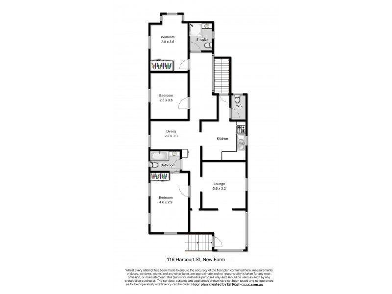 116 Harcourt Street, New Farm QLD 4005 Floorplan