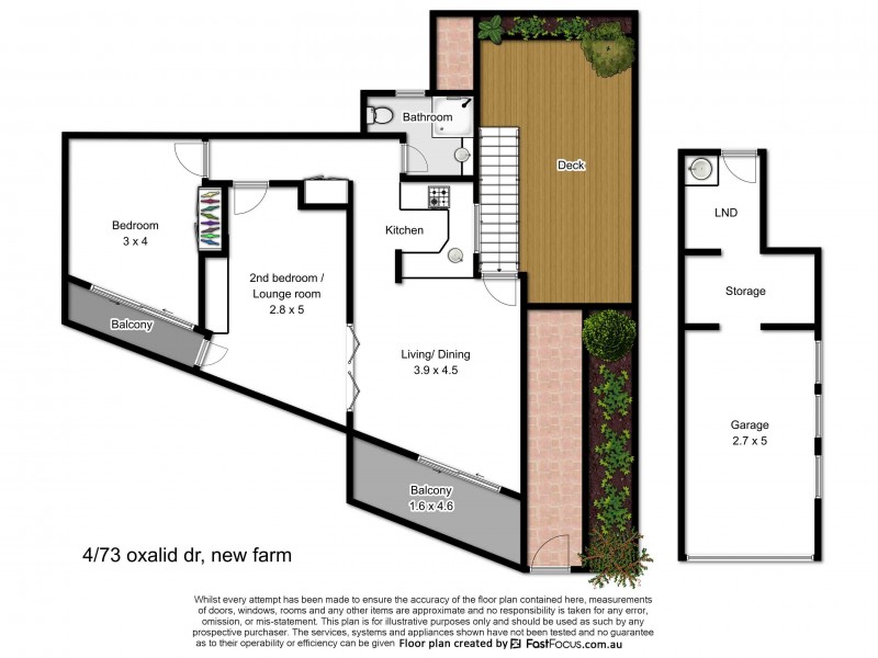 4/73 Oxlade Drive, New Farm QLD 4005 Floorplan
