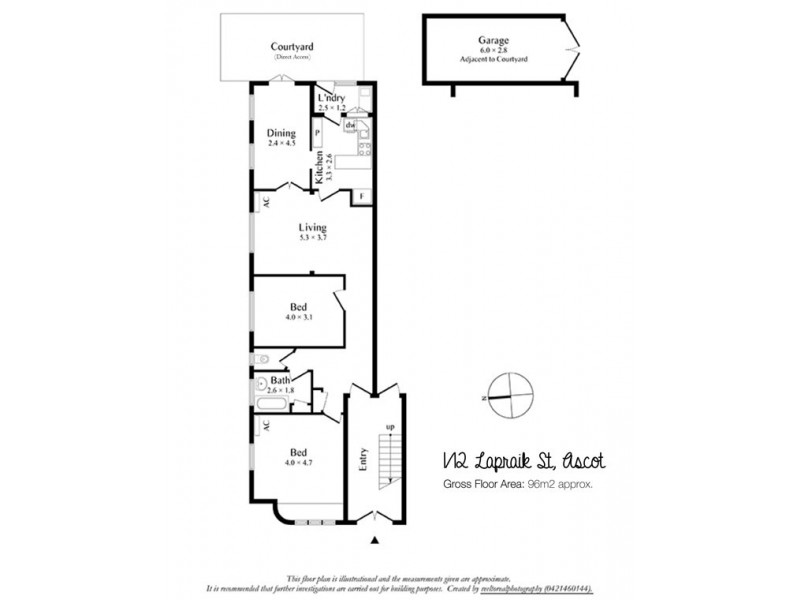 1/12 Lapraik Street, Ascot QLD 4007 Floorplan