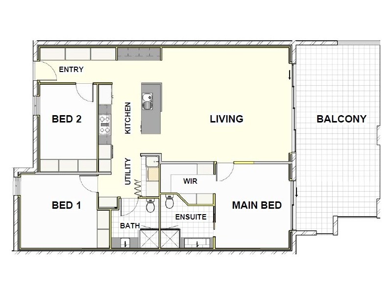 12/18 Helen Street, Teneriffe QLD 4005 Floorplan