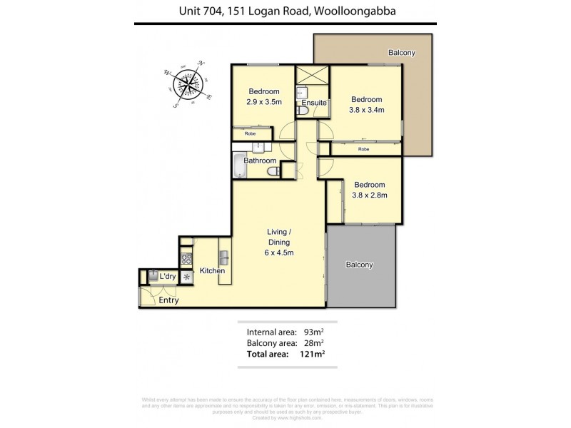 ‘Eastwood’ 702/159 Logan Road, Woolloongabba QLD 4102 Floorplan